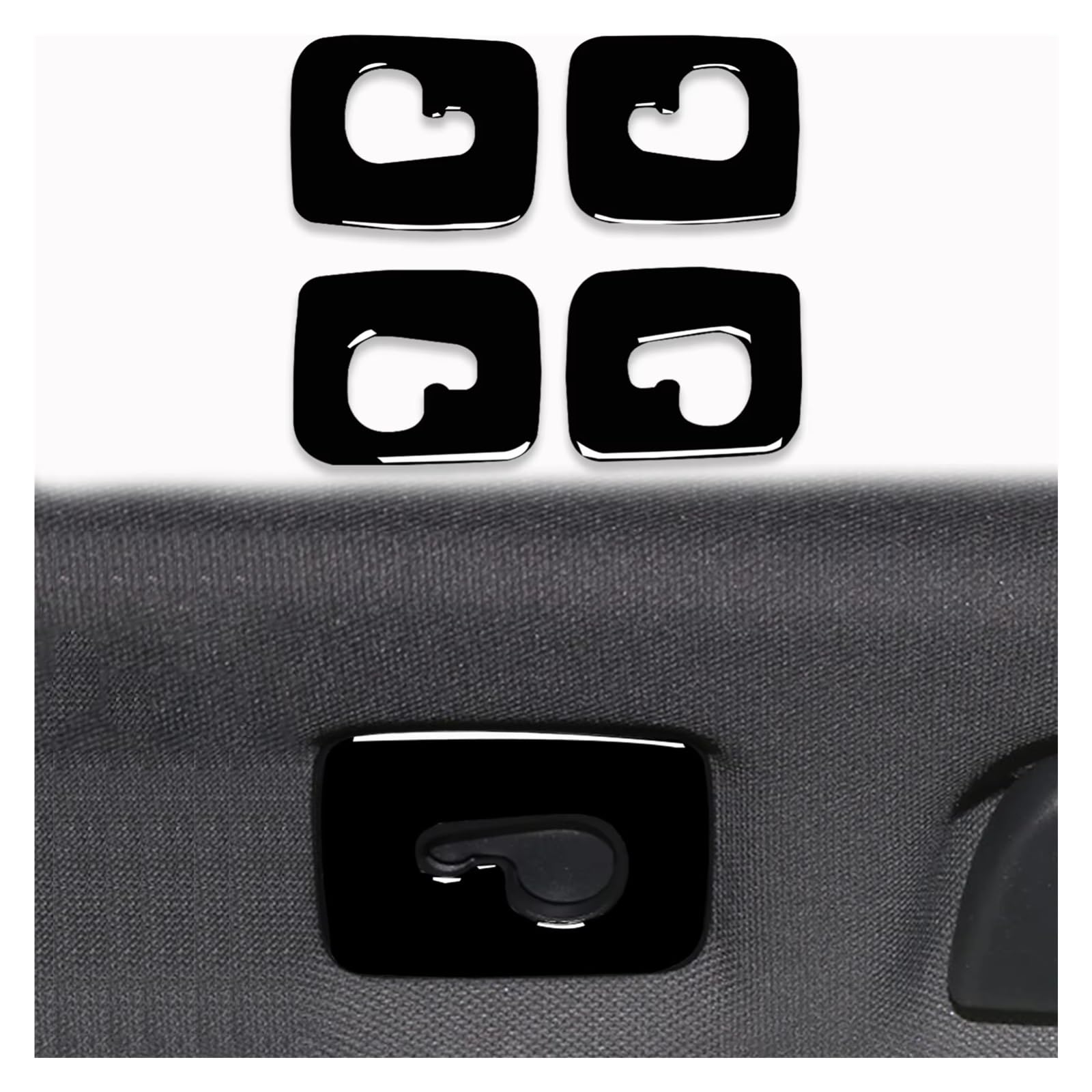 Innenzubehör Für Q7 SQ7 4M 2016-2019 Auto Lenkrad Getriebe Panel Air Outlet Tür Trim Innen Aufkleber Auto Innenform(4 Pcs A) von QILINGS