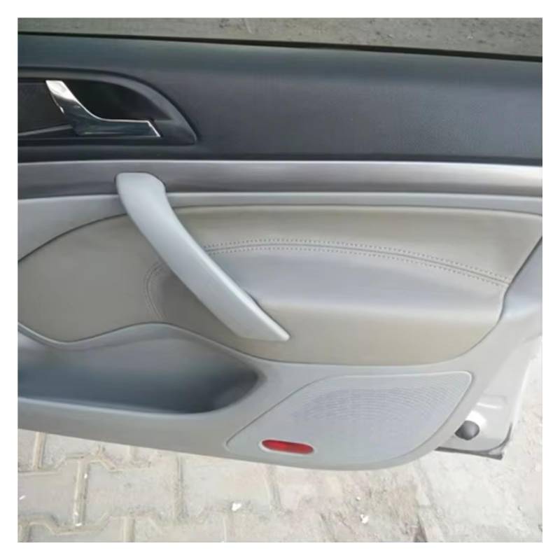 Innenzubehör Für Skoda Für Octavia 2007-2014 4 stücke Mikrofaser Leder Auto Türgriff Armlehne Panel Abdeckung Trim RHD Auto Innenform(Gray,4pcs) von QILINGS