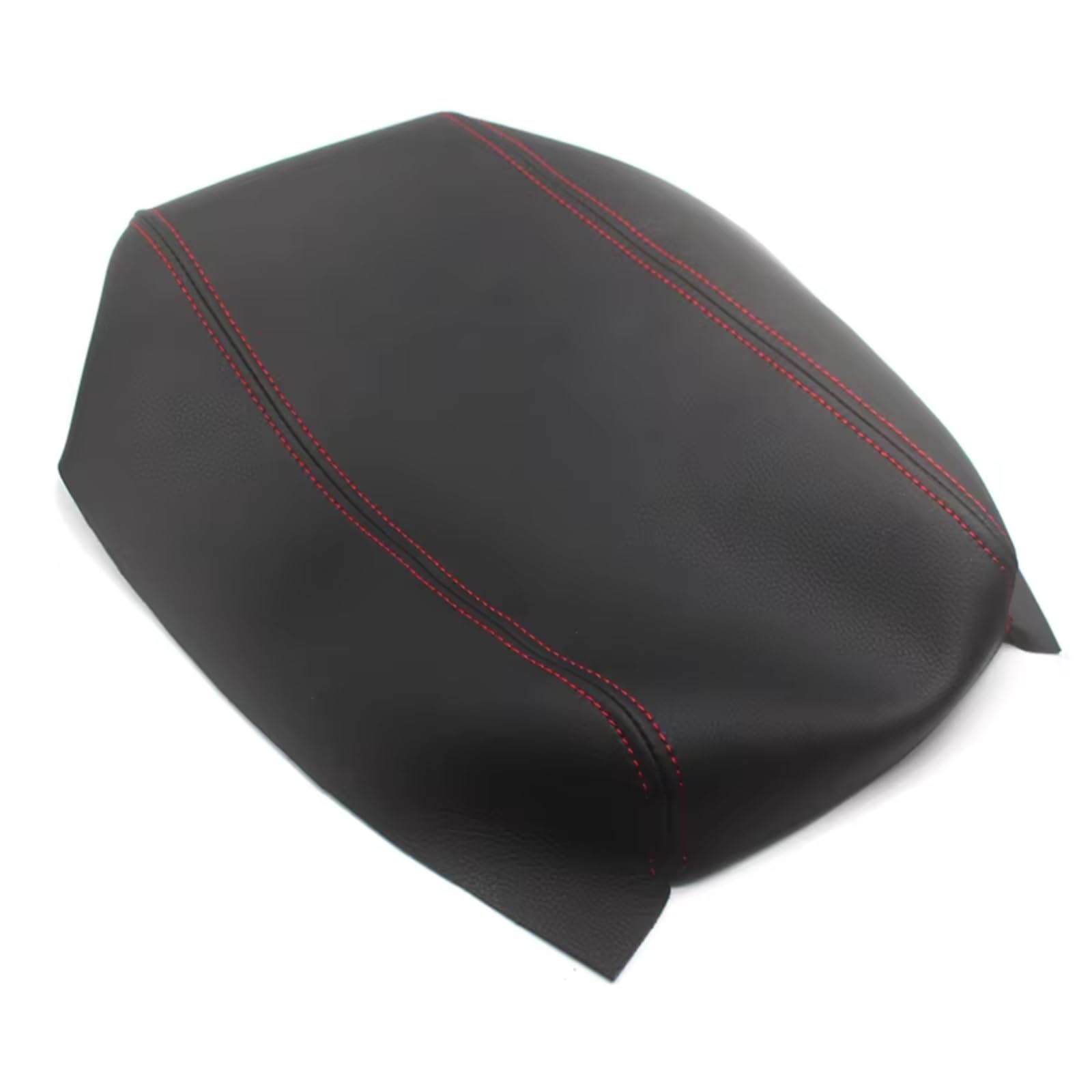 Innenzubehör Für Toyota Für Prius 2004-2008 Auto Center Control Armlehne Box Haut Abdeckung Aufkleber Trim Weiche Leder Armlehne Abdeckung Auto Innenform(Black with red) von QILINGS