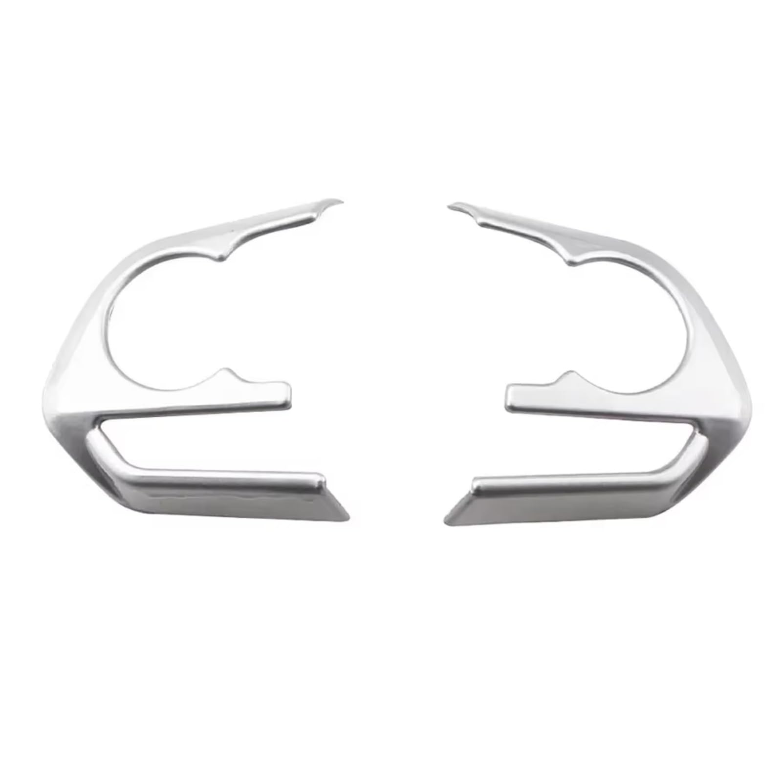 Innenzubehör Für Toyota für RAV4 für Corolla für Avalon 2019 2020 ABS Auto Lenkrad Taste Panel Trim Pailletten Auto Innenform(Silver 2 pcs) von QILINGS