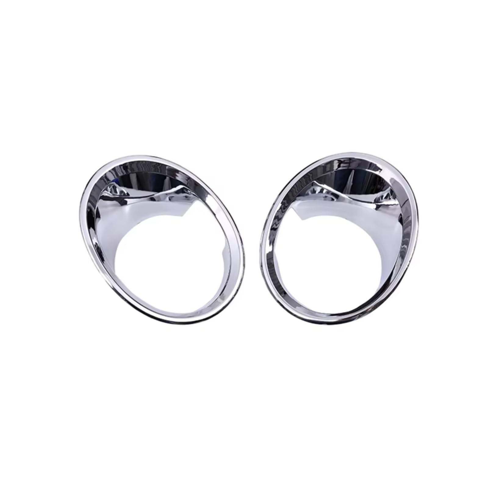 Innenzubehör Für X1 F48 2016-2019 Auto Außen ABS Carbon Faser 2 Stücke Auto Styling Nebelscheinwerfer Rahmen Lampe Ring Abdeckung Trim Auto Innenform(Bright Silver) von QILINGS