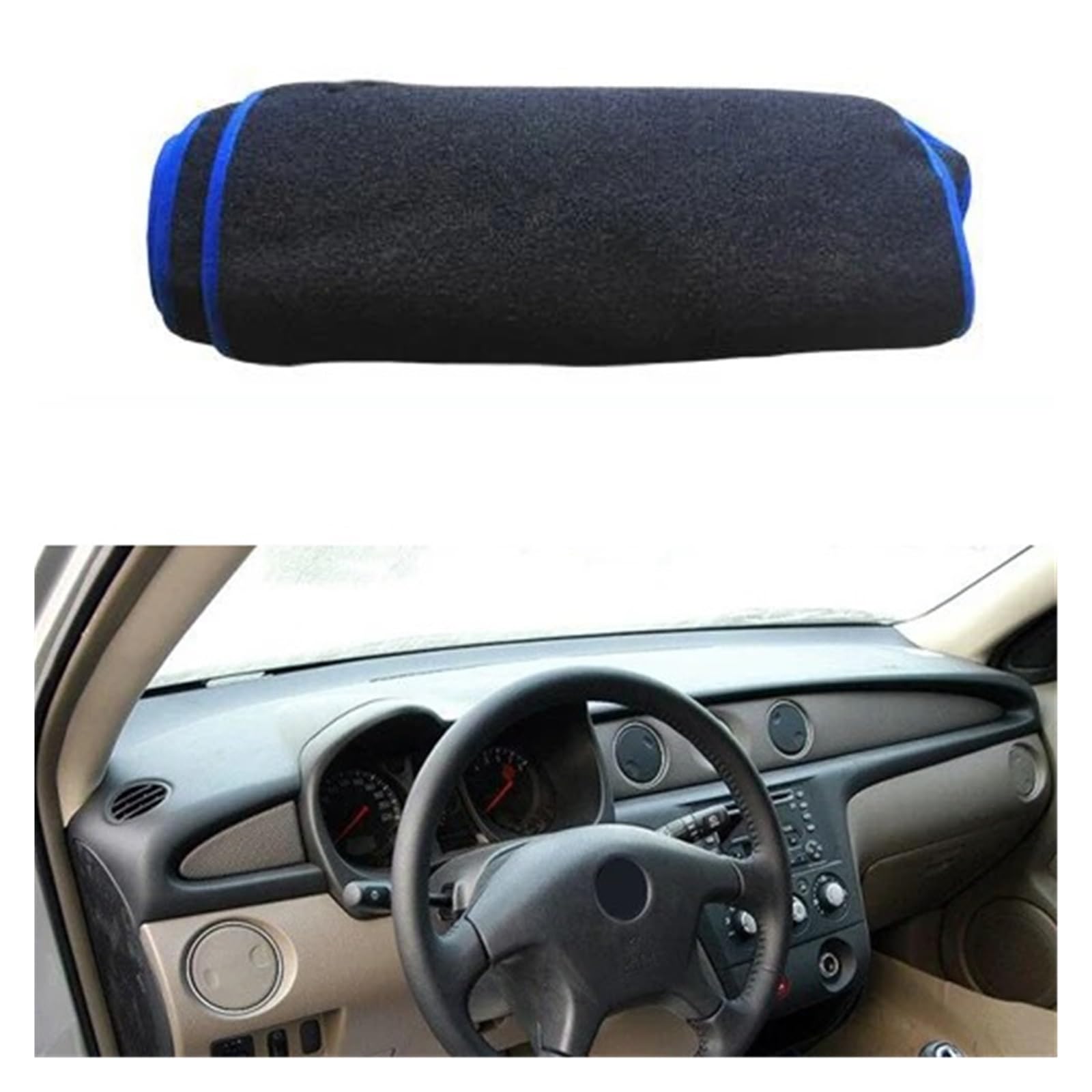 QILINGS Armaturenbrett Pad Teppich Für Für Outlander Für Airtrek 2001-2006 1. Generation Auto-Armaturenbrett-Abdeckung, Armaturenbrett-Matte, Teppich, Sonnenschutz, Umhang Teppich Dashmat(Blue) von QILINGS