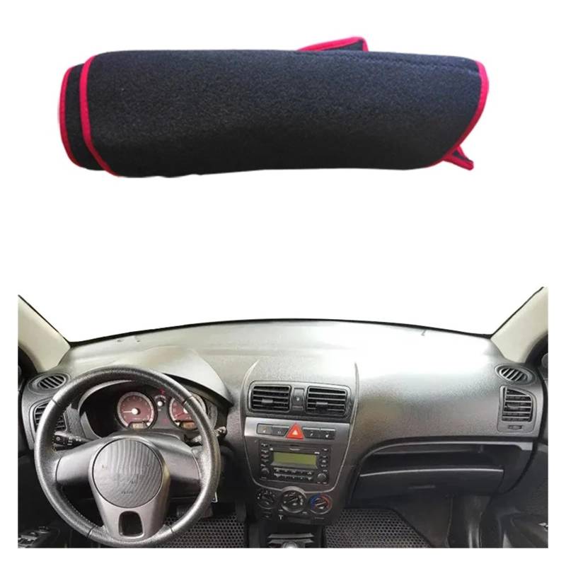 QILINGS Armaturenbrett Pad Teppich Für Kia Für Picanto Für Morning SA 2004-2011 LHD RHD Armaturenbrettmatte Kissen Sonnenschutz Auto Armaturenbrettabdeckung Teppich Dashmat Teppich Dashmat(LHD Red) von QILINGS