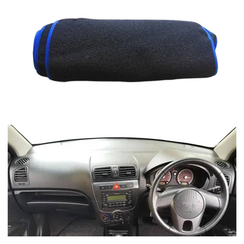 QILINGS Armaturenbrett Pad Teppich Für Kia Für Picanto Für Morning SA 2004-2011 LHD RHD Armaturenbrettmatte Kissen Sonnenschutz Auto Armaturenbrettabdeckung Teppich Dashmat Teppich Dashmat(RHD Blue) von QILINGS