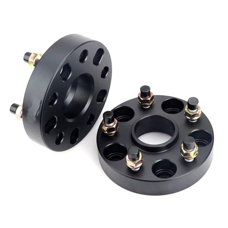 QILINGS Auto Distanzscheiben Für FIAT 500L 2 Stück 15/20/25/30/35/40 mm PCD 5x98 CB 58,1 mm Spurverbreiterungsadapter Spurverbreiterungen(2X 25mm Black) von QILINGS