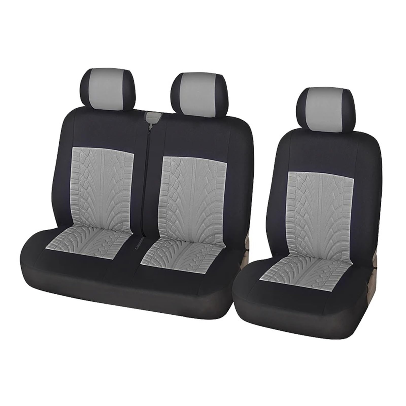 QILINGS Auto Sitzbezüge Für Iveco Für Daily Universal 2+1 Sitzbezüge Autositzbezüge Schutz Für Transporter/Van Universal Autoplanen Sitzbezüge Auto(Gray) von QILINGS