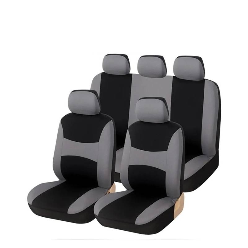 QILINGS Auto Sitzbezüge Für Kia Universal Autositzbezüge Seitenairbag Kompatibel Sitzbezüge Auto(Gray Full Set) von QILINGS