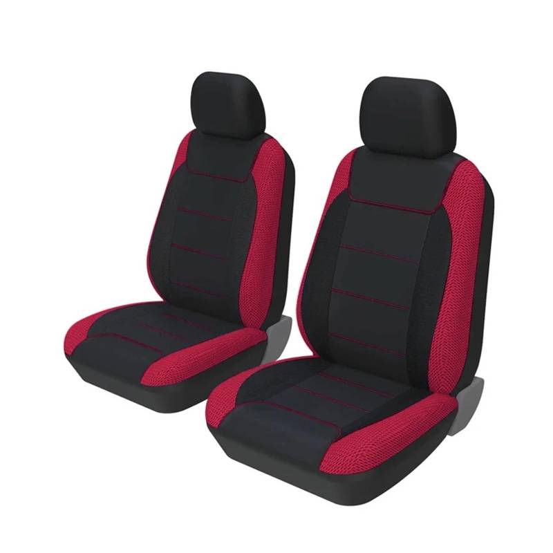 QILINGS Auto Sitzbezüge Für Niva Für Chevrolet Komplettset Autositzbezüge Polyester-Sandwichmaterial Universal Für 5-Sitzer-Autoschutz Sitzbezüge Auto(4Piece Black and Red) von QILINGS