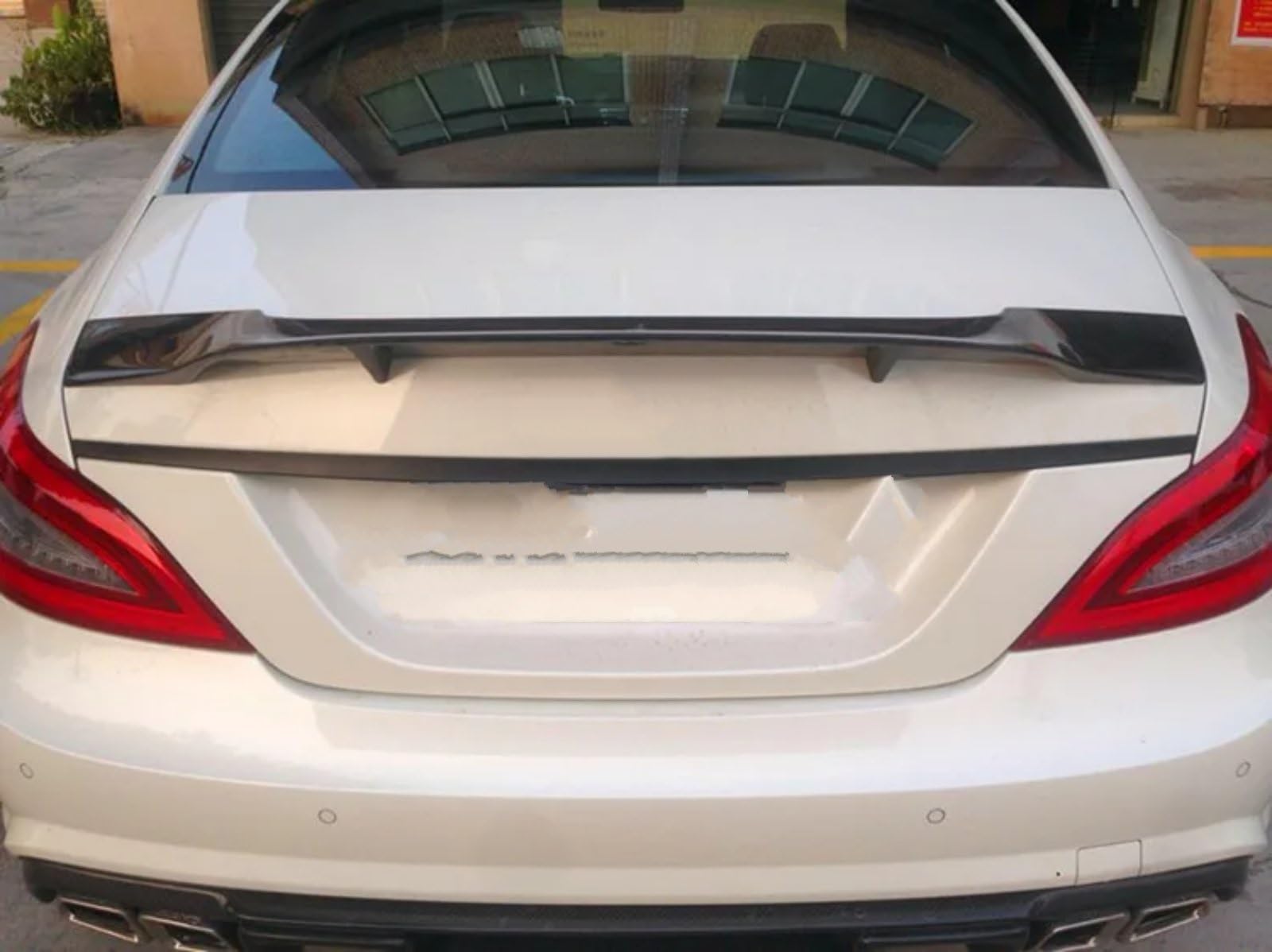 QILINGS Heckspoiler Für Benz Für CLS Klasse W218 Spoiler Carbon Hinten Stamm Spoiler Flügel R Stil 2011 2012 2013 2014 2015 2016 Kofferraumspoiler(Forged Carbon) von QILINGS