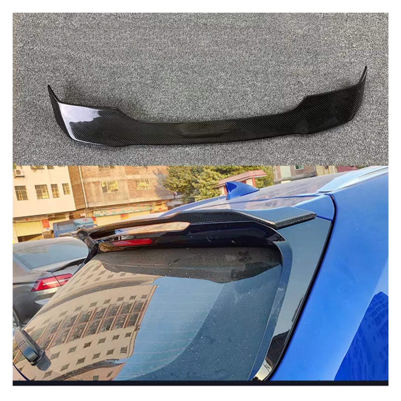 QILINGS Heckspoiler Für Lexus UX UX200 Für UX250h Für UX260h 2019 2020 2021 2022 Geschmiedet Carbon Fiber Hinten Stamm Dach Spoiler Kofferraumspoiler(Roof Carbon Fiber) von QILINGS