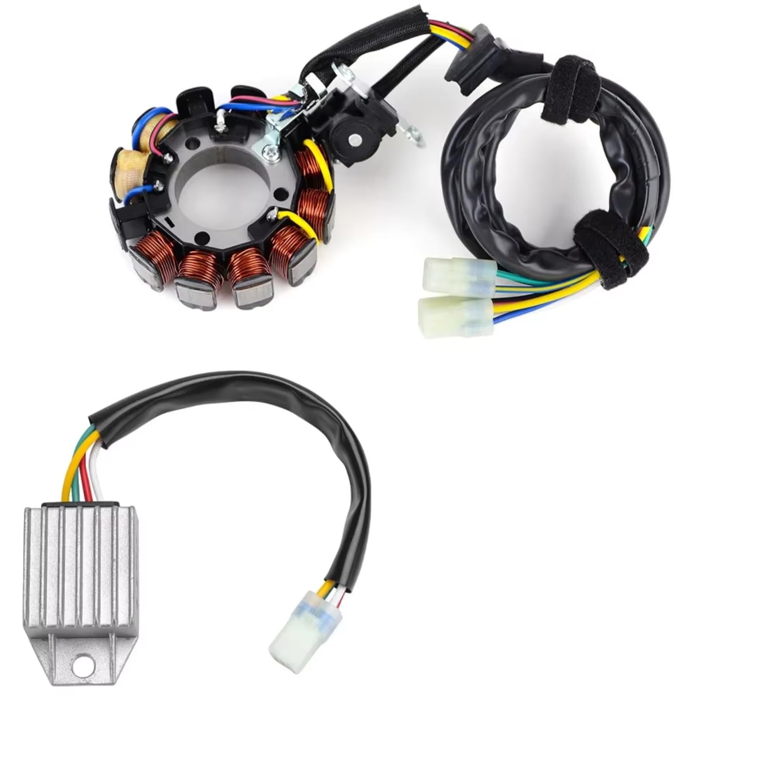 QILINGS Motorrad Stator Spule Für CRF450 Für CRF450X 2005-2018 Mit Dichtung Motor Stator Spule + Spannungsreglergleichrichter Stator Zündspule(B) von QILINGS