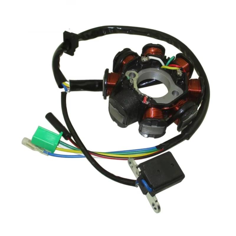 QILINGS Motorrad Stator Spule Für GY6 125cc 150cc Moped Roller ATV Quad 8 Spulen Zündung Stator Magneto Stator Zündspule von QILINGS