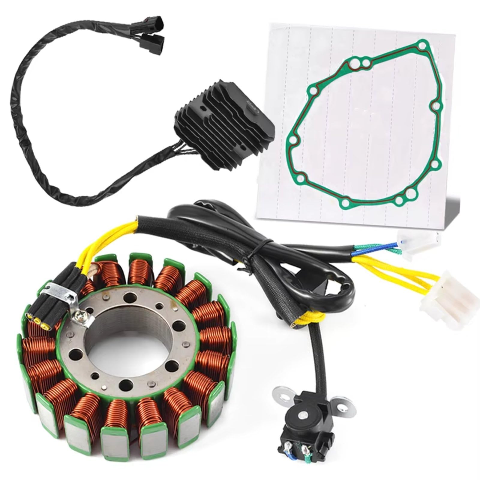 QILINGS Motorrad Stator Spule Für Suzuki Für GSX1300 Für B-King 1300 Für GSX1300R Für GSX1300 Für Hayabusa 1300 Regler Gleichrichter Motorrad Stator Spule Dichtung Stator Zündspule(A) von QILINGS