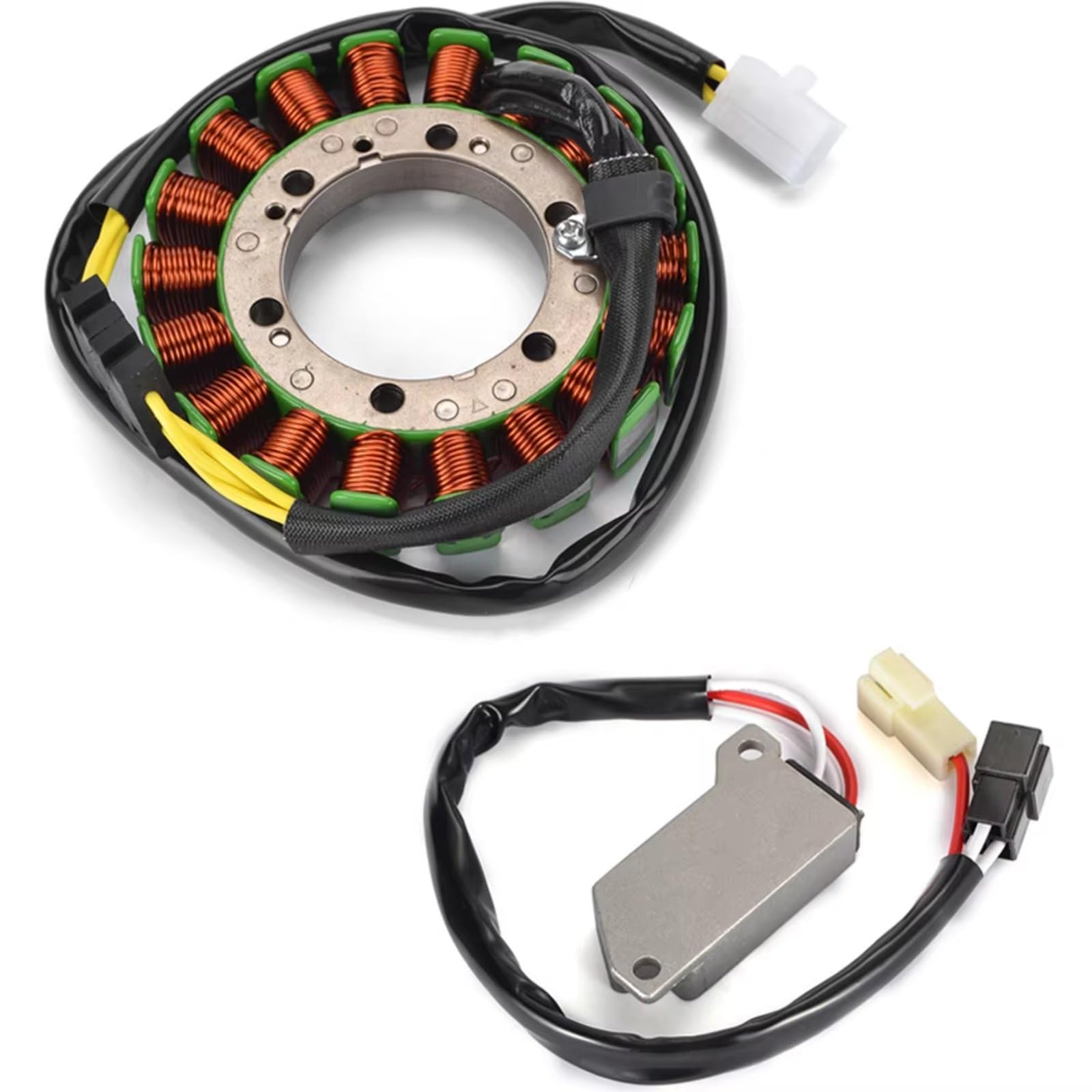 QILINGS Motorrad Stator Spule Für XV400 XV500 XV535 Für Virago 400 500 535 Stator Spule + Regler Rectifier Mit Dichtung Stator Zündspule(A) von QILINGS