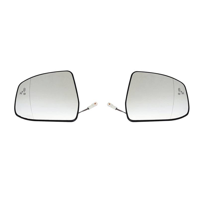 Auto Außen Spiegelglas Für Ford Für Focus MK2 MK3 Für Mondeo MK4 L + R 2Pcs Tür Flügel Seite Spiegel Glas Erhitzt toten Winkel Warnung Mit Trägerplatte von QILTON