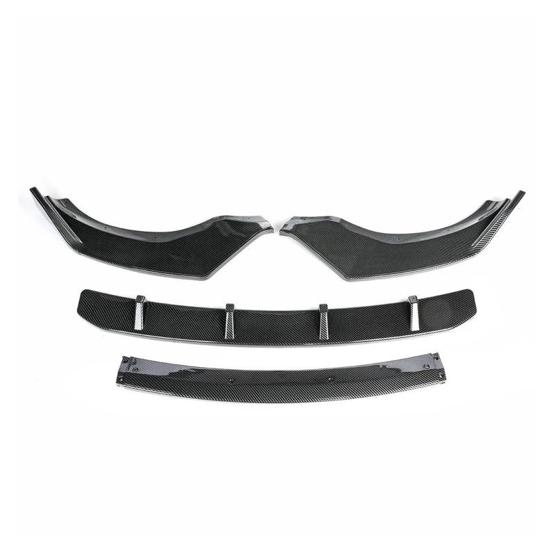 Auto Frontstoßstange Splitter Spoiler 4 STÜCKE Für X3 Für X4 Für G01 Für G02 2018-2021 Auto Frontstoßstange Splitter Lippendiffusor Spoilerschutz Deflektorlippen(Kohlefaser-Optik) von QILTON