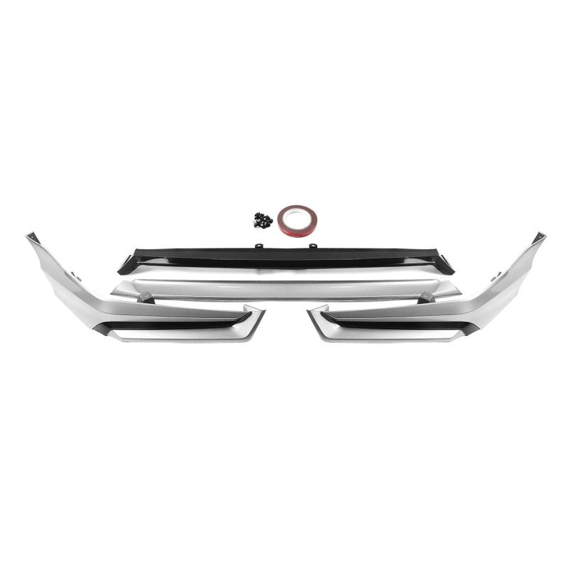 Auto Frontstoßstange Splitter Spoiler Für Civic 11. Generation 2022 2023 2024 Auto Frontspoilerlippe Unterer Für Splitter Guard Bracket Blade Protector(Silber) von QILTON