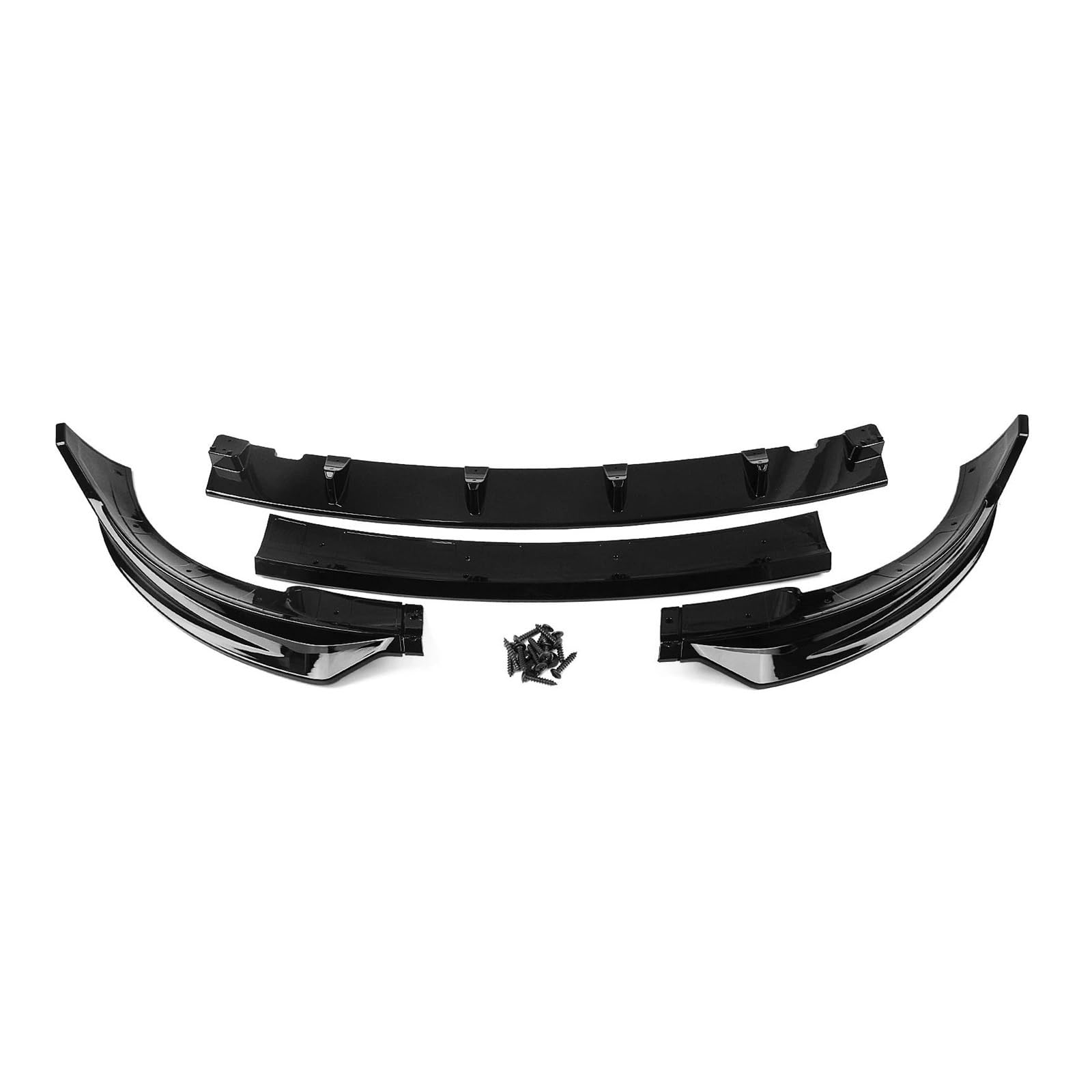 Auto Frontstoßstange Splitter Spoiler Für Tesla Für Modell Y 2020 2021 2022 2023 Frontschürze Spoiler Lip Auto Unteren Splitter Klinge Körper Kit(Glossy Black) von QILTON