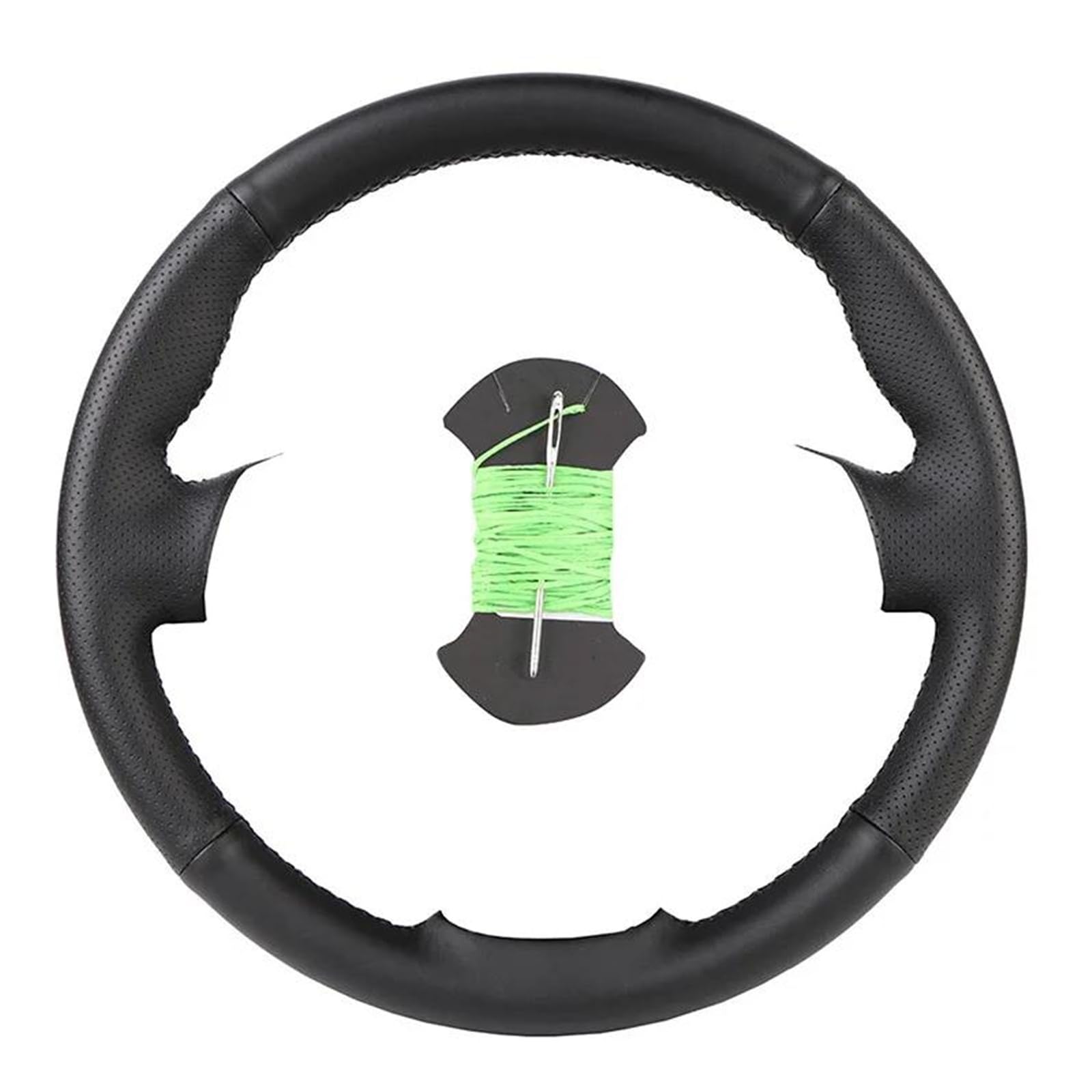 Auto Lenkradhülle DIY Angepasst Auto Lenkrad Abdeckung Für Citroen Für Berlingo 2008-2016 Für Jumpy 2009-2016 Leder Lenkung Wrap Lenkrad Abdeckung(Green) von QILTON