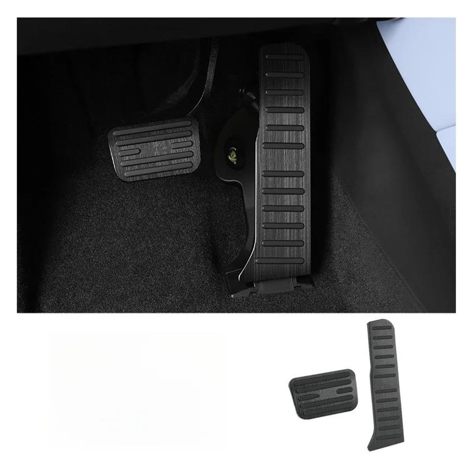 Auto-Pedal-Abdeckung 2 STÜCKE Für BYD Für Seal Alumium Legierung Auto Fußpedale Pads Anti-Rutsch Kraftstoff Bremse Beschleunigen Pedal Abdeckung Zubehör(Schwarz) von QILTON