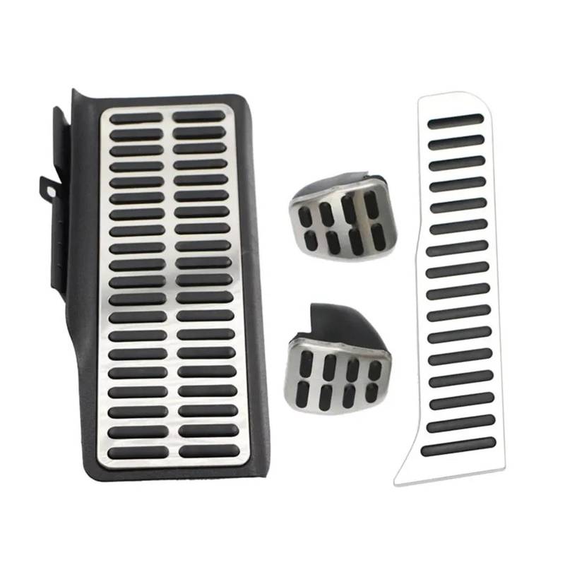 Auto-Pedal-Abdeckung Für VW Für Jetta MK6 2011 2012 2013 2014 2015 2016 2017 Auto Kraftstoff Gas Pedal Pads Fuß Rest Pedale Abdeckung LHD Edelstahl(MT with Rest Pedal) von QILTON