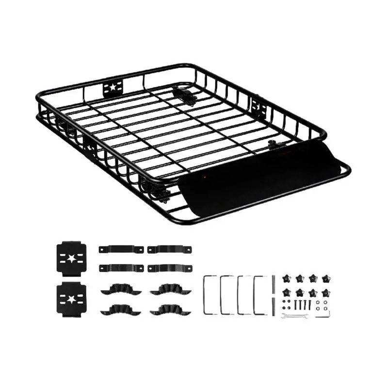 Dach Gepäck Rack Für SUV-LKW Universal-Dachträger-Gepäckkorb 46"x36"x4,5/51"x36"x5" Dach-Gepäckträger Heavy-Duty 200 LBS Kapazität Dachträger(64 inches) von QILTON