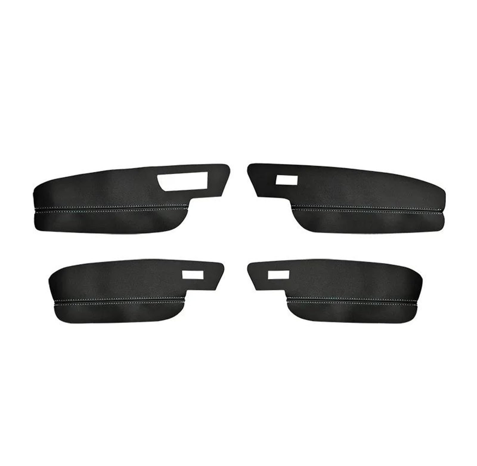 Innenraum Aufkleber Abdeckung 4Pcs Auto Tür Panel Weiche Leder Armlehne Abdeckung Aufkleber Trim Innen Teile Auto Innen Zubehör Für VW Für Golf 7 MK7 2014-2018 Zierleisten Innen(Black Line,Lhd) von QILTON