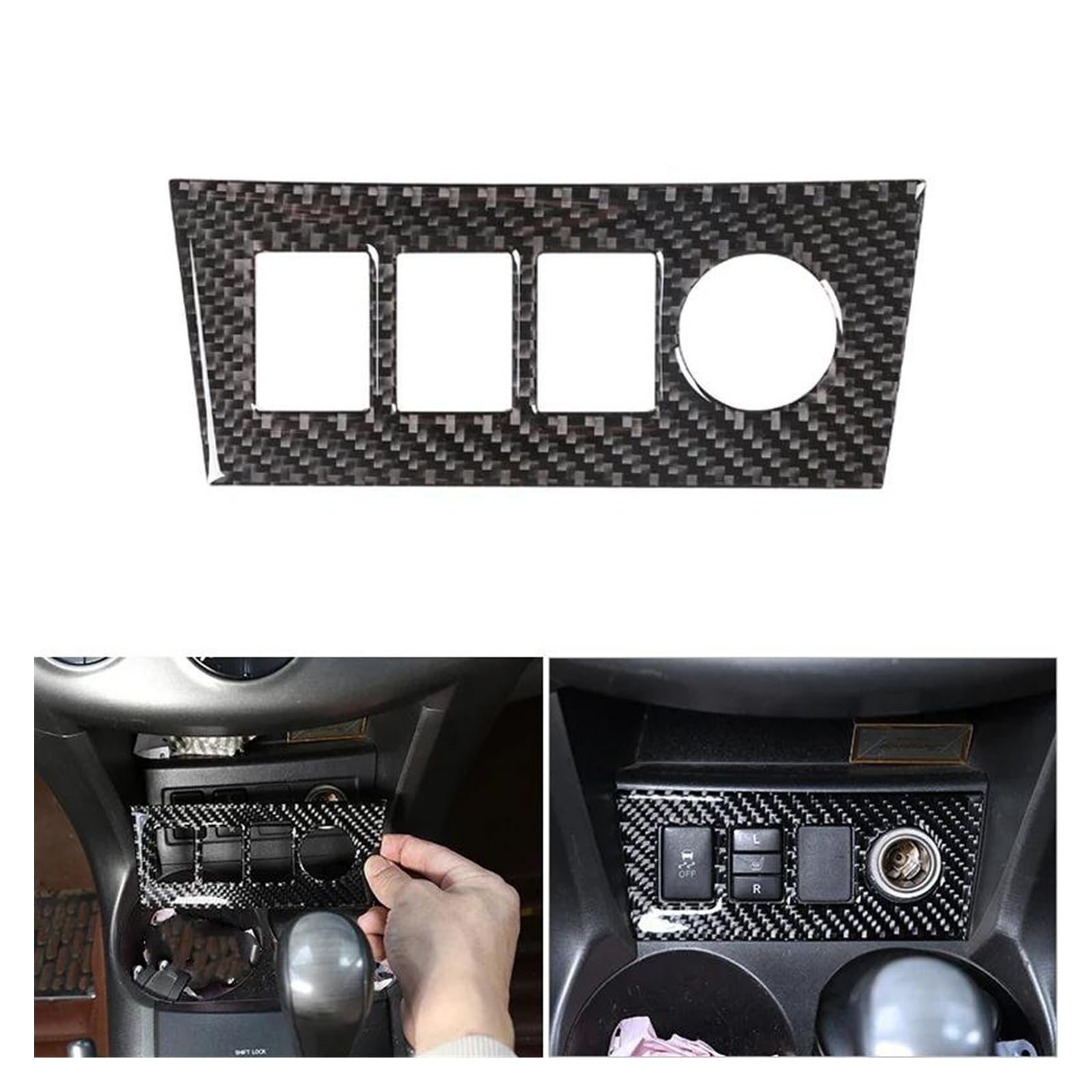 Innenraum Aufkleber Abdeckung Auto Carbon Fiber Center Control Getriebe Shift Handbremse Hebel Fenster Lift Tür Schüssel Panel Abdeckung Rahmen Trim Für Toyota Für RAV4 2006-2012 Zierleisten Innen(Cig von QILTON