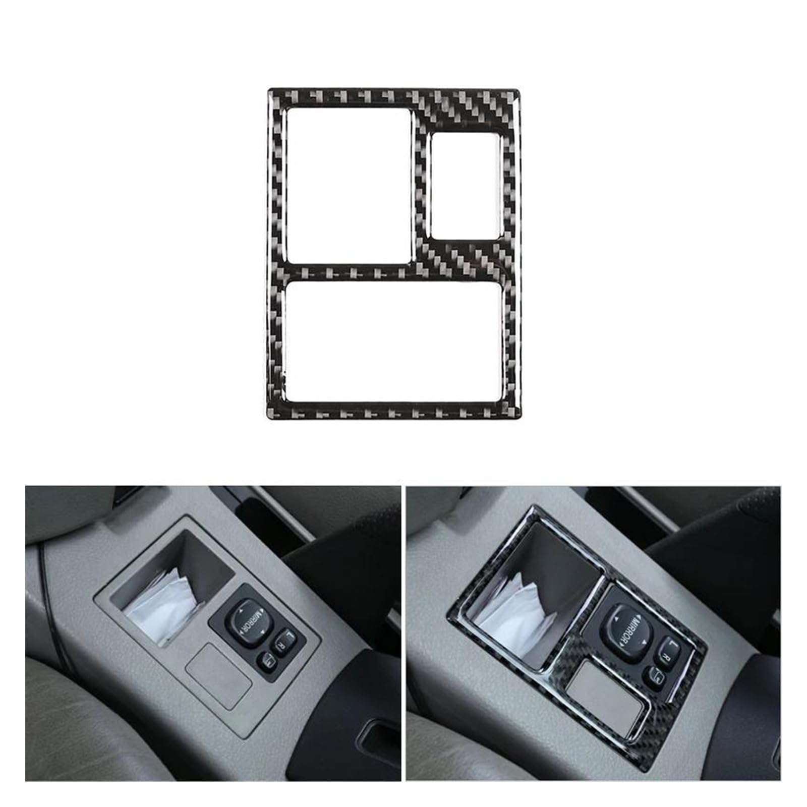 Innenraum Aufkleber Abdeckung Auto Carbon Fiber Center Control Getriebe Shift Handbremse Hebel Fenster Lift Tür Schüssel Panel Abdeckung Rahmen Trim Für Toyota Für RAV4 2006-2012 Zierleisten Innen(Rea von QILTON