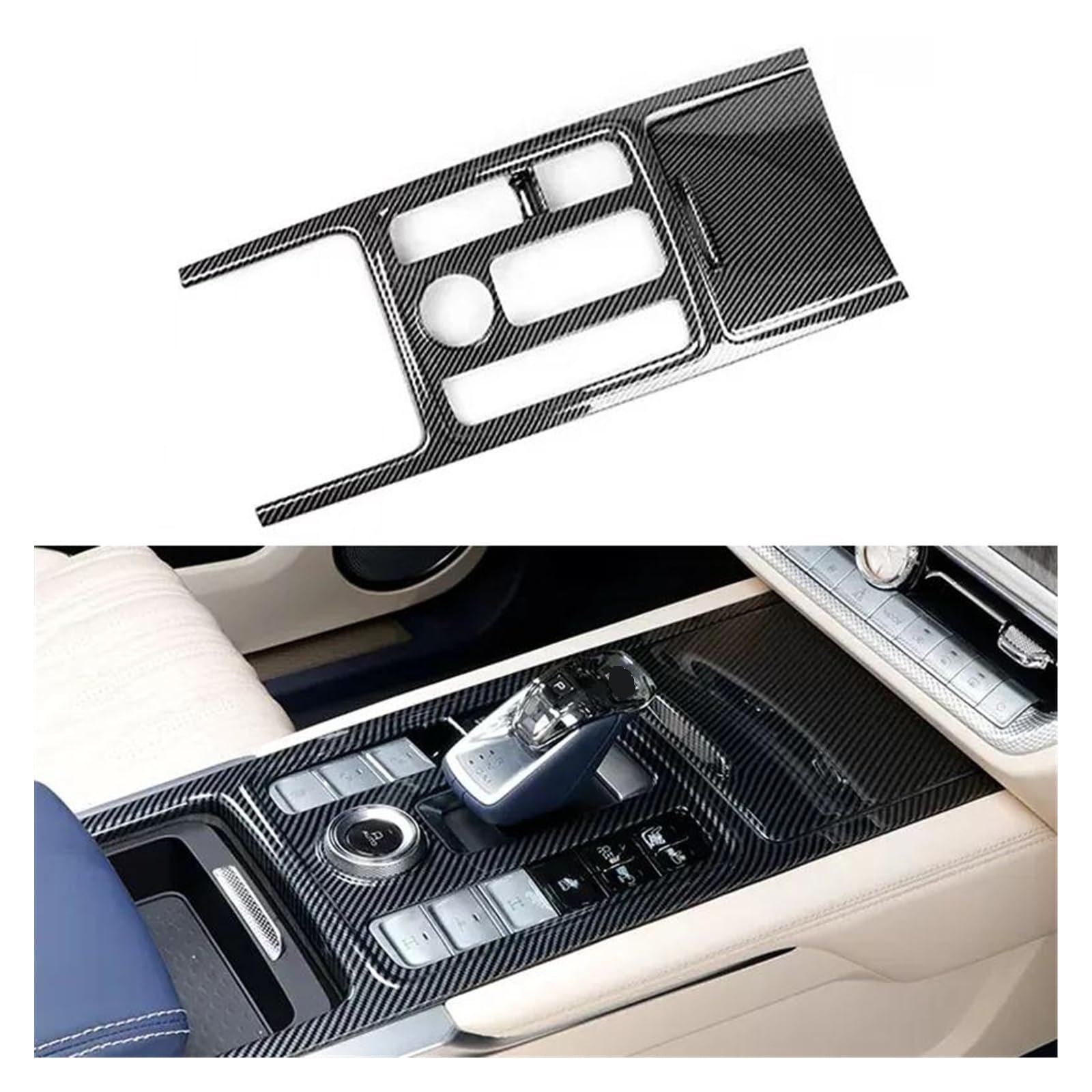 Innenraum Aufkleber Abdeckung Auto Center Konsole Abdeckung Getriebe Trim Rahmen Lagerung Box Panel Interior Styling Dekoration Teile Zubehör Für Tank 500 T500 Zierleisten Innen(A set Carbon) von QILTON