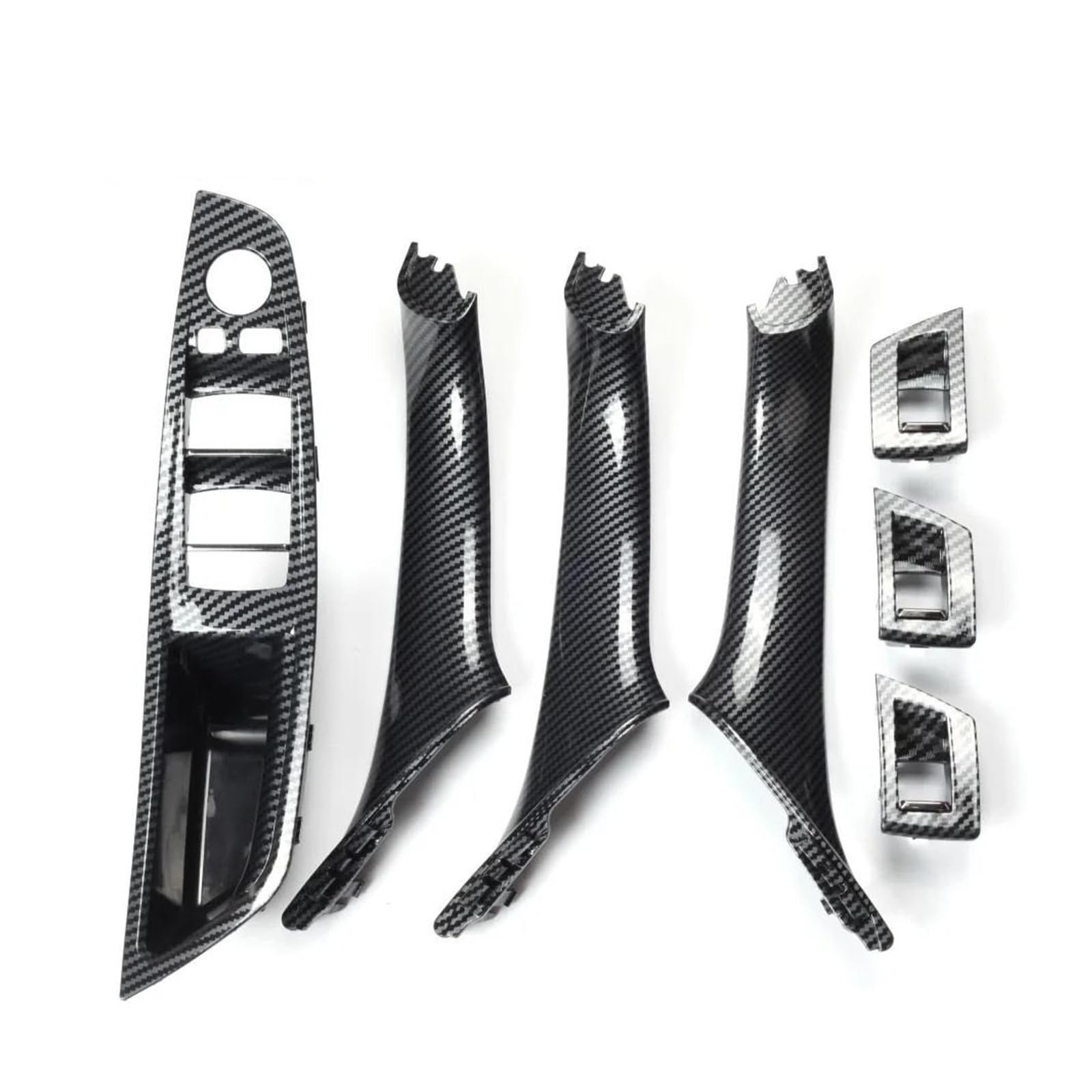 Innenraum Aufkleber Abdeckung Carbon Faser Auto Innen Tür Griff Armlehne Panel Pull Trim Abdeckung Set Für 5 Series F10 F11 520i 523i 525i 528i 530i Zierleisten Innen(Carbon LHD) von QILTON