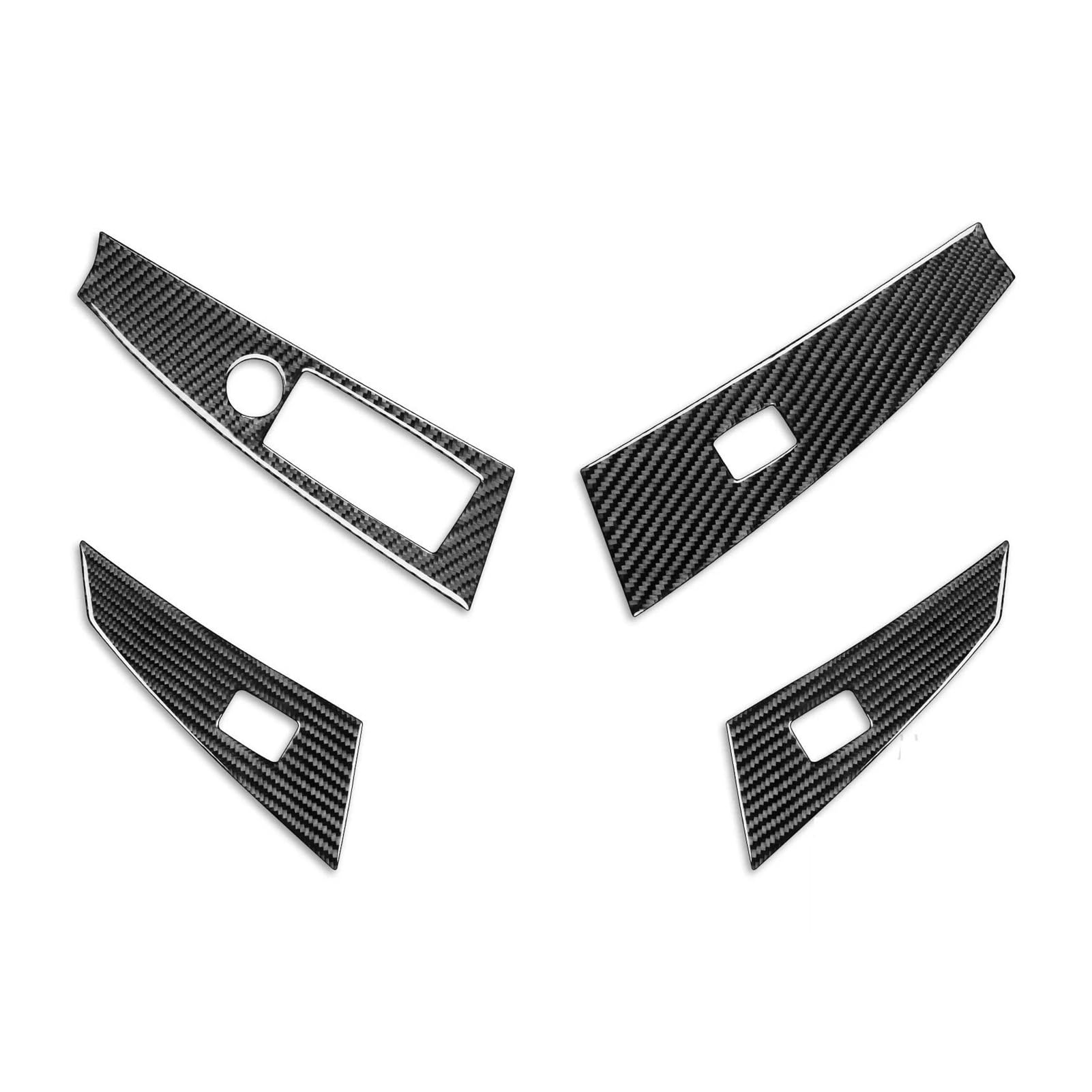 Innenraum Aufkleber Abdeckung Für 5 Series E60 2004-2007 Carbon Fiber Fensterheber Schalter Taste Trim Abdeckung Auto Innenräume Zubehör Dekoration Aufkleber Zierleisten Innen(LHD-3) von QILTON