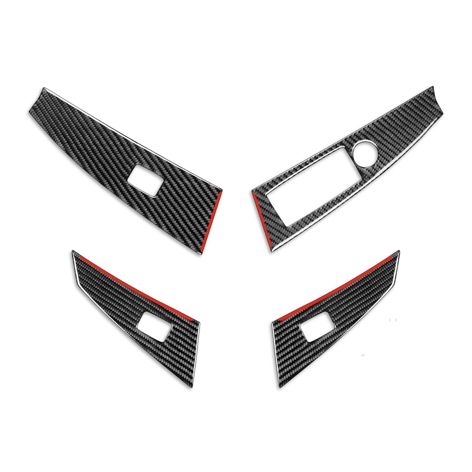 Innenraum Aufkleber Abdeckung Für 5 Series E60 2004-2007 Carbon Fiber Fensterheber Schalter Taste Trim Abdeckung Auto Innenräume Zubehör Dekoration Aufkleber Zierleisten Innen(RHD-1) von QILTON