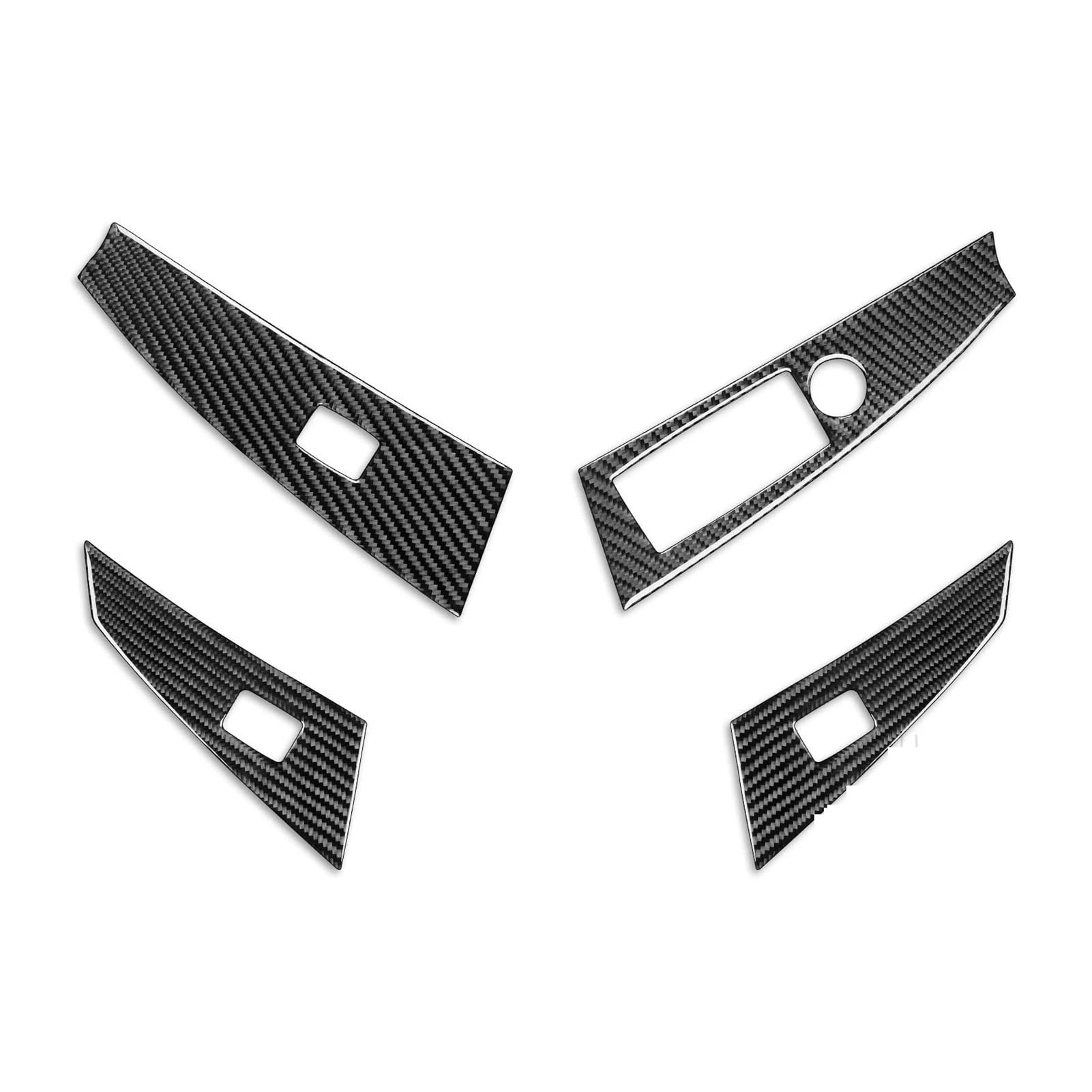 Innenraum Aufkleber Abdeckung Für 5 Series E60 2004-2007 Carbon Fiber Fensterheber Schalter Taste Trim Abdeckung Auto Innenräume Zubehör Dekoration Aufkleber Zierleisten Innen(RHD-3) von QILTON