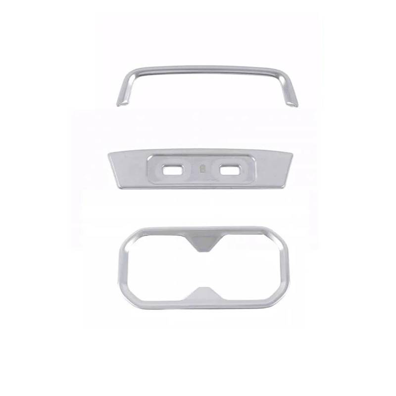 Innenraum Aufkleber Abdeckung Innere Lagerung Box Tasse Halter Trim Auto Interior Styling Zubehör Abdeckung Für Geely Für Monjaro Für Kx11 Für Manjaro 2023 Zierleisten Innen(Full set Silver) von QILTON