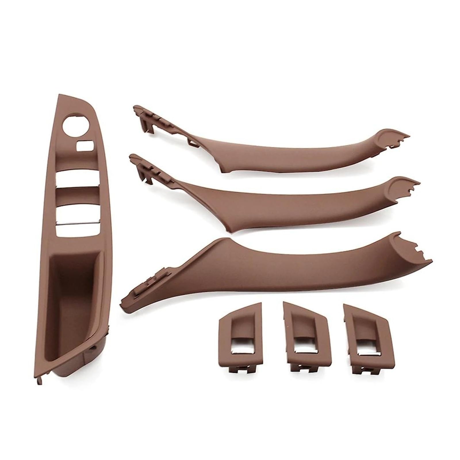 Innenraum Aufkleber Abdeckung LHD Auto Innere Passagier Tür Panel Griff Pull Trim Abdeckung Für F10 F11 F18 520 523 525 528 51417225865 Zierleisten Innen(LHD Brown 7pcs) von QILTON