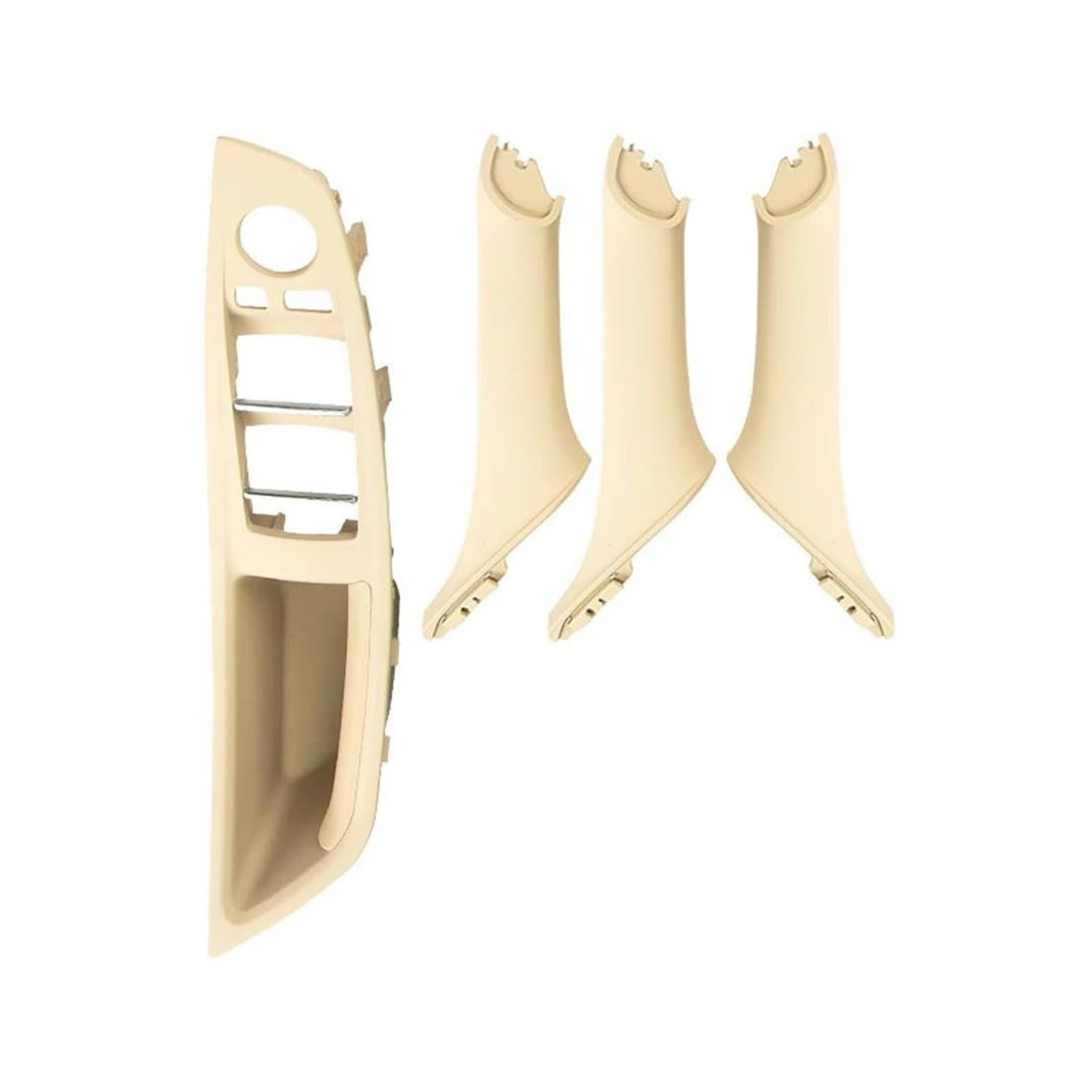 Innenraum Aufkleber Abdeckung Linkslenker LHD Für 5er F10 F18 F11 Schwarzes Auto-Innentürgriff-Panel Pull-Trim-Abdeckung Zierleisten Innen(4pcs Beige Yellow) von QILTON