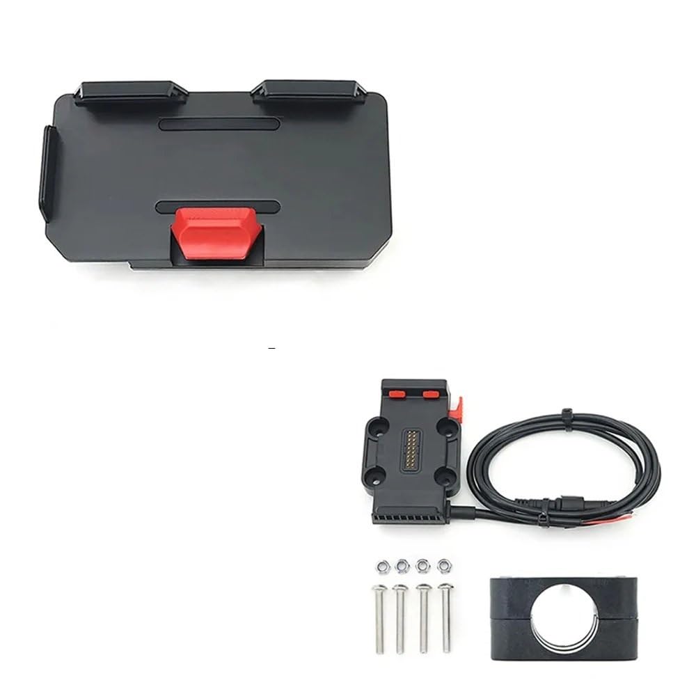 Navigation Platte Motorrad GPS Telefon Halter USB & Drahtlose Ladegerät Navigation Halterung Halterung Ständer FÜR Benelli FÜR TRK702 TRK 702 X TRK702X 2022- GPS-Navigationshalterung(22mm - Base -Char von QILTON