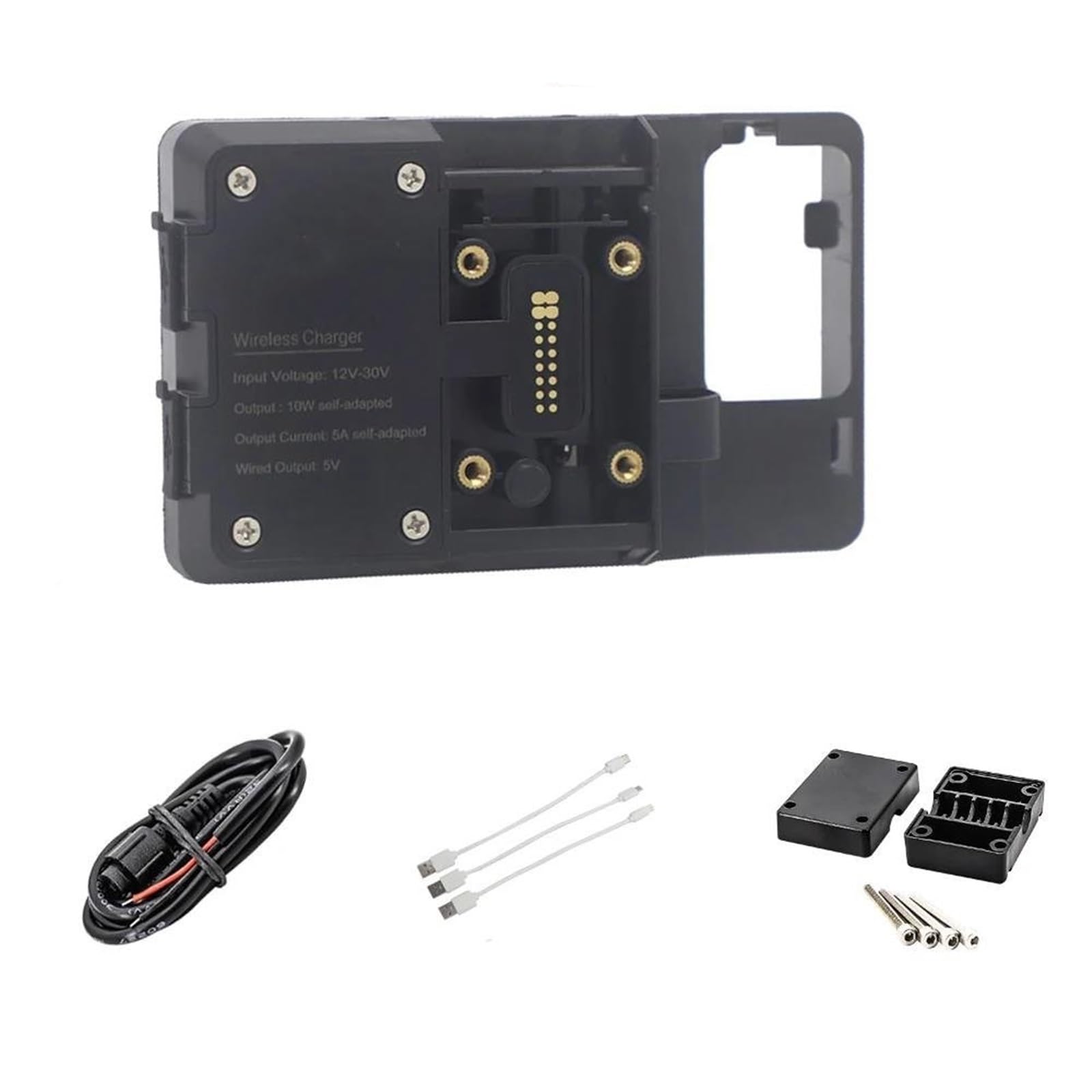 Navigation Platte Motorrad Telefon GPS Navigation Halterung FÜR Kawasaki FÜR J300 2013-2016 2017 2018 2019 2020 2021 USB Drahtlose Ladestation Anzupassen Halter Kit GPS-Navigationshalterung(Wireless C von QILTON