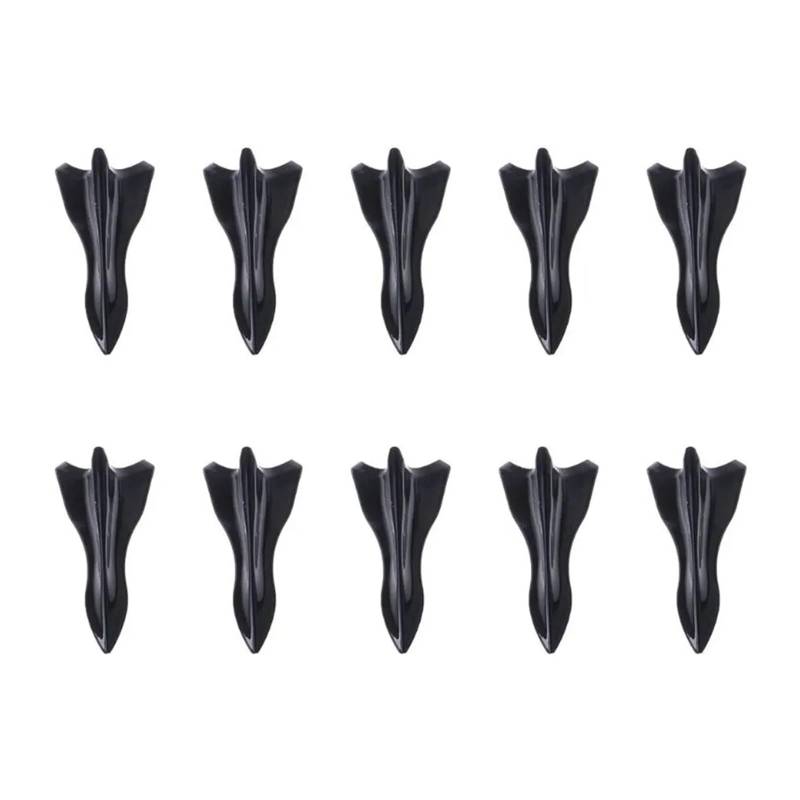 Auto Heckspoiler 10-teiliges Heckspoiler-Haifischflossen-Spoilerflügel-Set Autodachspoiler Stoßstangenspoiler Haifischflossen-Diffusor Vortex-Generator Universal Kofferraumspoiler(10pcs Black) von QINGHUAWANG