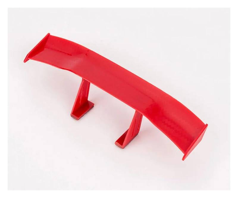 Auto Heckspoiler Carbon Look Auto Heckspoiler Flügel Kleines Modell Dekoration Auto Winglet ABS Zubehör Universal Kofferraumspoiler(Red) von QINGHUAWANG