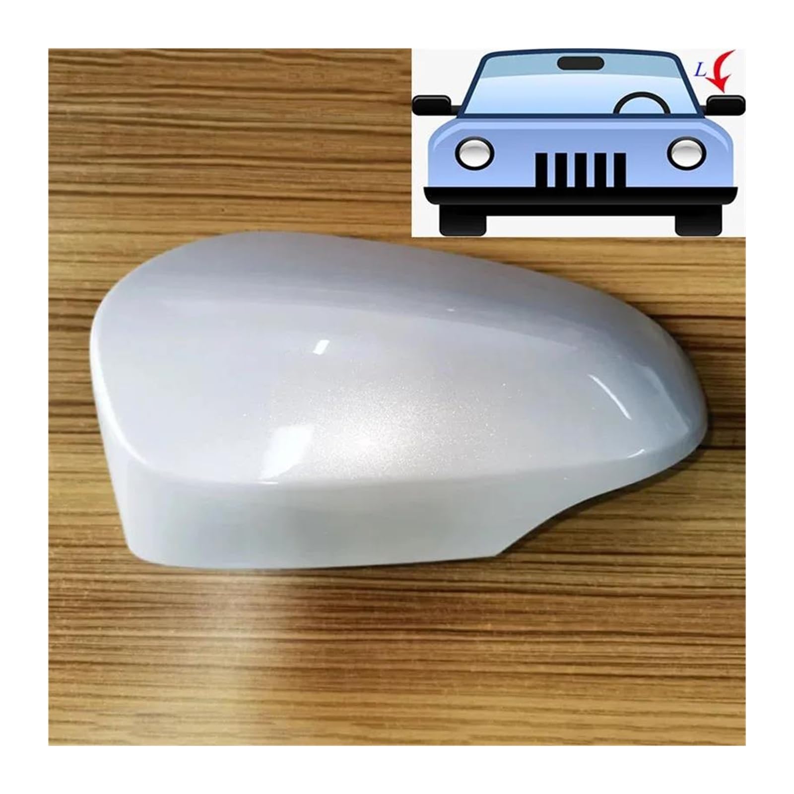 Auto Spiegelkappen Für Für Yaris 2012 2013 2014 2015 2016 2017 2018 2019 Spiegel Abdeckung Rückspiegel Abdeckung Außenspiegelkappe(Pearl White L) von QINGHUAWANG