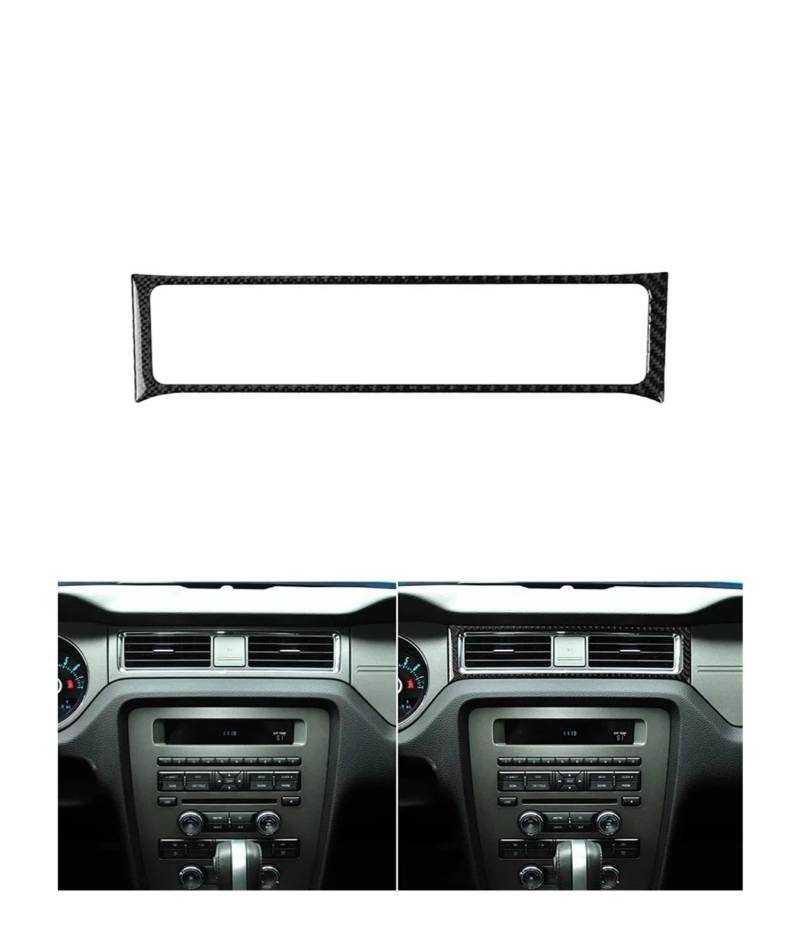 Autoinnenrahmen Für M&ustang 2009 2010 2011 2012 2013 Automotive Carbon Faser Schwarz Aufkleber Innen Dekoration Panel Control Frame(Central air Outlet) von QINGHUAWANG