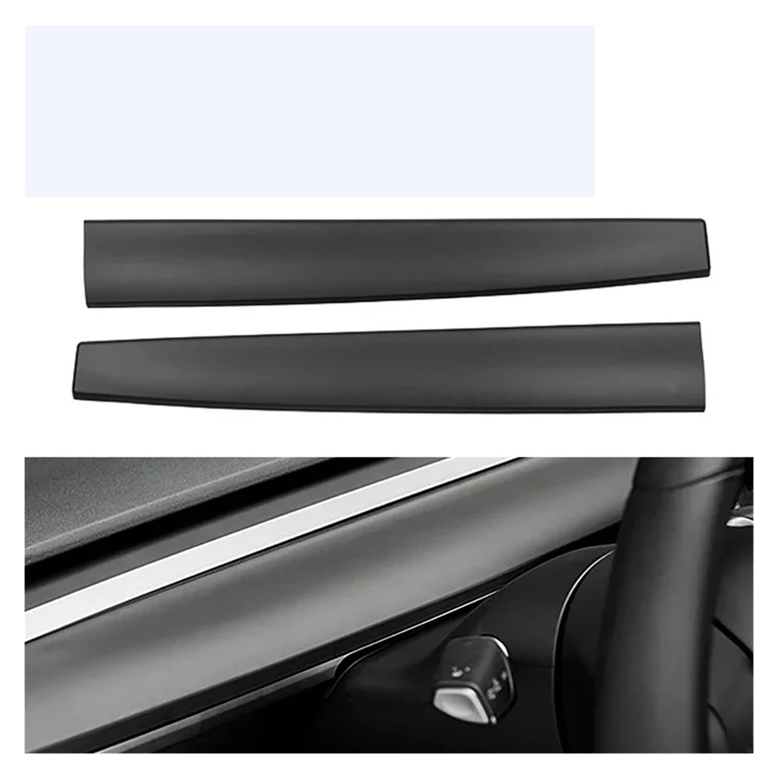 Autoinnenrahmen Für T&esla Für Modell 3 Für Modell Y 2021 2022 2023 Auto Dashboard Panel Aufkleber Center Konsole Tür Dekor Trim Panel Control Frame(Dashboard 1 Pair Matte Black) von QINGHUAWANG