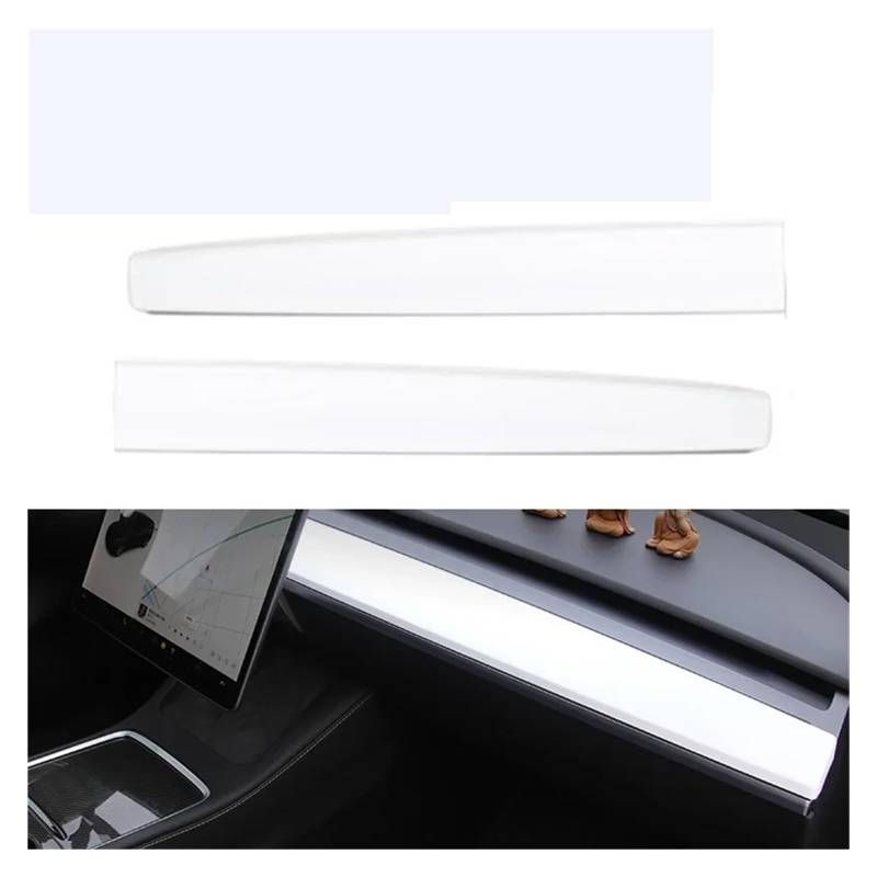 Autoinnenrahmen Für T&esla Für Modell 3 Für Modell Y 2021 2022 2023 Auto Dashboard Panel Aufkleber Center Konsole Tür Dekor Trim Panel Control Frame(Dashboard 1 Pair Matte White) von QINGHUAWANG