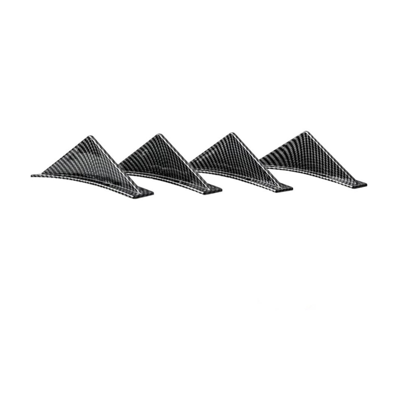 Heckspoiler Für A3 8P 8V A4 B8 A5 A6 Q3 Q5 RS5 RS6 RS7 S3 S4 Universal Spoiler Allgemeine Shark Fin Auto Hintere Stoßstange Lip Diffusor 4 Teile/Satz Auto Heckflügel Dekoration(Carbon Fiber Look) von QINGHUAWANG