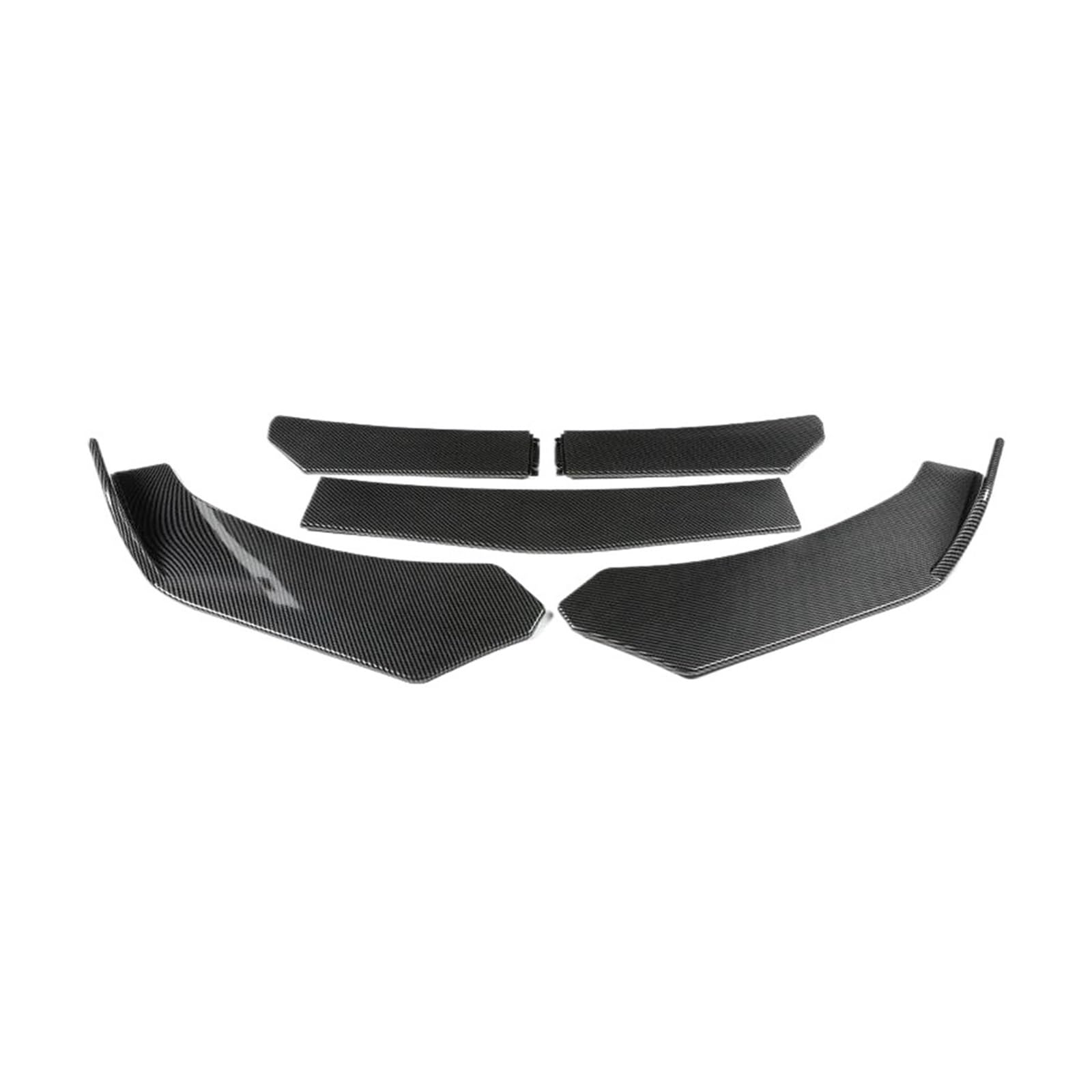 Heckspoiler Spoiler Canard Splitter Diffusor Kohlefaser Universal Auto Frontstoßstange Lip Body Kit 4/5PCS Auto Heckflügel Dekoration(5PC Carbon Fiber) von QINGHUAWANG