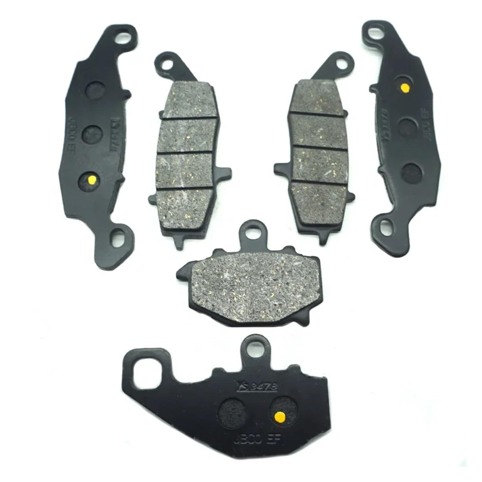 Motorrad Vorne Hinten Bremsbeläge for ER650 ER-6N 2006 2007 2008 2009-2014 EX650 ER-6F 2007-2010 ER EX 650 ER6N ER6F(Front Rear Pads) von QINGZHI