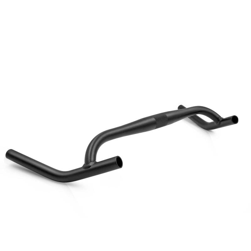 Fahrradlenker Pro Aluminiumlegierung, großer Winkel, gebogen, Lenker für Gravel-Bikes, MTB, 22,2 x 31,8 mm, 430 x 510 mm, 470 x 600 mm, 510 x 640 mm, Schwarz (31,8 x 470 x 600 mm) von QINIU