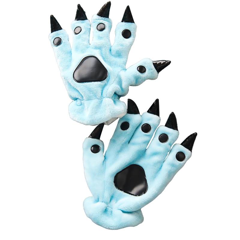 QINQNC Herren Warme Innenhandschuhe Fleecefutter Flanell One Pyjamas Tier Dinosaurier Handschuhe Panda Kuh Fünf Finger Tier Handschuhe Damen Innenfutter Winterhandschuhe Damen (A, Average size/adult) von QINQNC